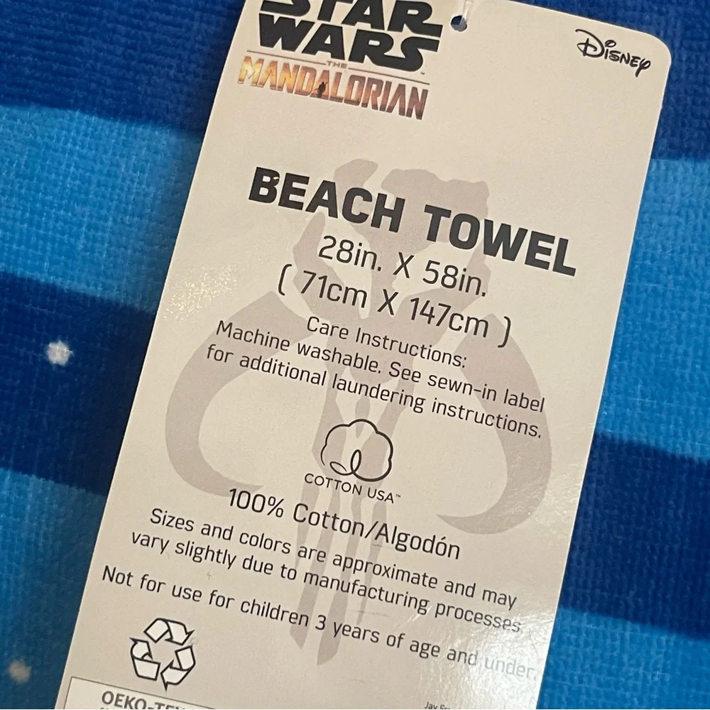 Star Wars Beach Towel Grogu Disney The Mandelorian NWT